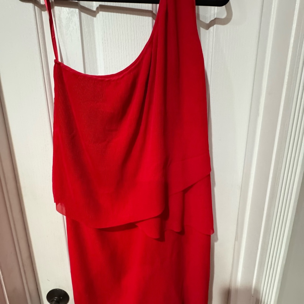 Michael Kors One Shoulder Red Dress